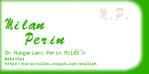 milan perin business card